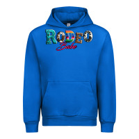 Cobalt rodeo babe turquoise serape cowhide leopard Urban Hoodie - Artiststas