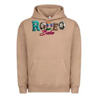Rodeo Babe Turquoise Serape Cowhide Leopard Urban Hoodie | Teevron