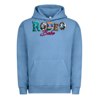 Pigment Pebble Blue rodeo babe turquoise serape cowhide leopard Urban Hoodie - Artiststas