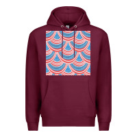 Burgundy american flag seamless pattern Premium Hoodie - BundleAndBundleShop