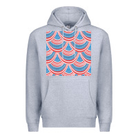 Heather Grey american flag seamless pattern Premium Hoodie - BundleAndBundleShop