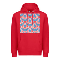 Red american flag seamless pattern Premium Hoodie - BundleAndBundleShop