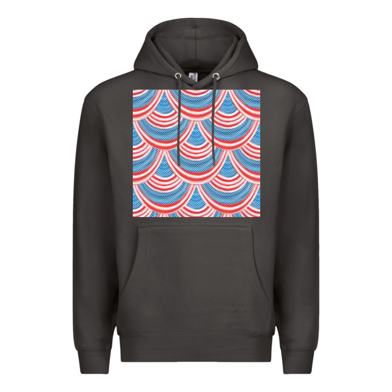 American Flag Seamless Pattern Premium Hoodie by BundleAndBundleShop | Teevron