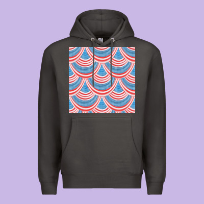 American Flag Seamless Pattern Premium Hoodie Designed By Bundleandbundleshop