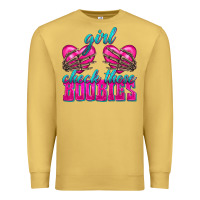 Antique Gold Girl Check Those Boobies Premium Sweatshirt - texasbilliewilder