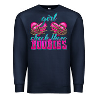 Navy Girl Check Those Boobies Premium Sweatshirt - texasbilliewilder
