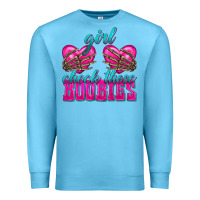 Ocean Blue Girl Check Those Boobies Premium Sweatshirt - texasbilliewilder