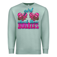Seafoam Girl Check Those Boobies Premium Sweatshirt - texasbilliewilder