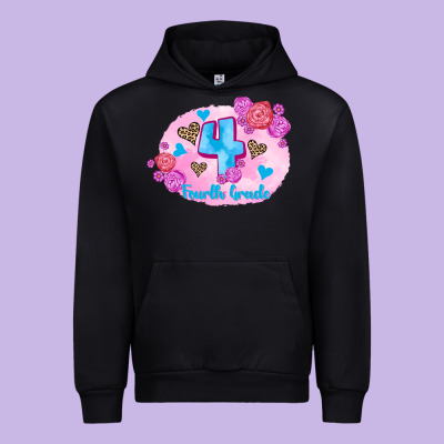 Back To School Flowers Fourth Grade 3200x2400 Urban Hoodie Designed By Adodesignshop