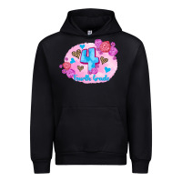 Black back to school flowers fourth grade 3200x2400 Urban Hoodie - AdoDesignShop