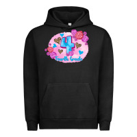 Pigment Black back to school flowers fourth grade 3200x2400 Urban Hoodie - AdoDesignShop