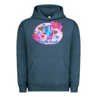 Pigment Midnight Navy back to school flowers fourth grade 3200x2400 Urban Hoodie - AdoDesignShop
