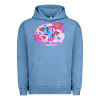 Pigment Pebble Blue back to school flowers fourth grade 3200x2400 Urban Hoodie - AdoDesignShop