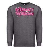 Charcoal Heather Breast Cancer Pharmacy Technician Premium Sweatshirt - texasbilliewilder