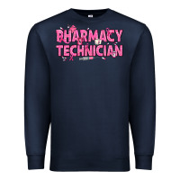 Navy Breast Cancer Pharmacy Technician Premium Sweatshirt - texasbilliewilder