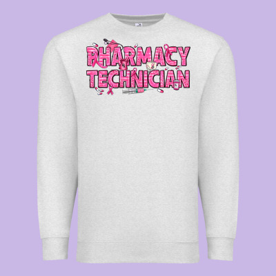 Breast Cancer Pharmacy Technician Premium Sweatshirt Designed By Texasbilliewilder