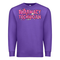 Purple Breast Cancer Pharmacy Technician Premium Sweatshirt - texasbilliewilder