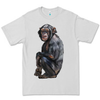 Dove Grey Chimpanzee Illustrations Premium Tee - LillyAllenDesigns