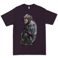 Plum Chimpanzee Illustrations Premium Tee - LillyAllenDesigns