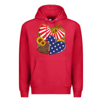 Cardinal america heart and sunflower Premium Hoodie - Artiststas