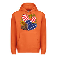 Carrot america heart and sunflower Premium Hoodie - Artiststas