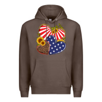 Coffee america heart and sunflower Premium Hoodie - Artiststas