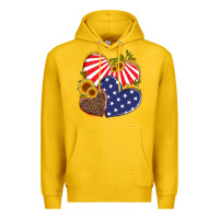 Lemon america heart and sunflower Premium Hoodie - Artiststas