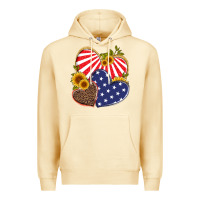 Pina Colada america heart and sunflower Premium Hoodie - Artiststas