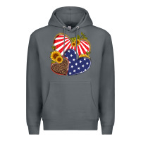 Rock america heart and sunflower Premium Hoodie - Artiststas