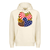 Tofu america heart and sunflower Premium Hoodie - Artiststas