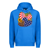 True Royal america heart and sunflower Premium Hoodie - Artiststas