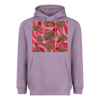 Lavender valentine's day hearts bow and arrow Heavyweight Hoodie - RanaPortraitStore