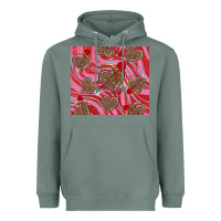 Sage valentine's day hearts bow and arrow Heavyweight Hoodie - RanaPortraitStore