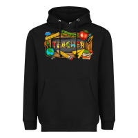 Black teacher Heavyweight Hoodie - texasbilliewilder