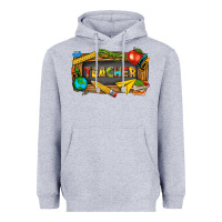 Heather Grey teacher Heavyweight Hoodie - texasbilliewilder