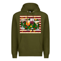 Army Green Christmas cocktail Premium Hoodie - AdoDesignShop