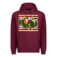 Burgundy Christmas cocktail Premium Hoodie - AdoDesignShop