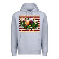 Heather Grey Christmas cocktail Premium Hoodie - AdoDesignShop