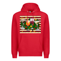 Red Christmas cocktail Premium Hoodie - AdoDesignShop