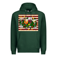 Sports Green Christmas cocktail Premium Hoodie - AdoDesignShop