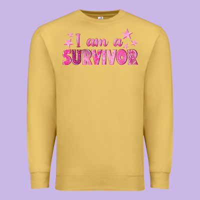 I Am A Survivor Breast Cancer Premium Sweatshirt Designed By Texasbilliewilder