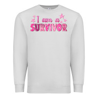Dove Grey I Am a Survivor Breast Cancer Premium Sweatshirt - texasbilliewilder