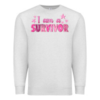 Oatmeal Heather I Am a Survivor Breast Cancer Premium Sweatshirt - texasbilliewilder