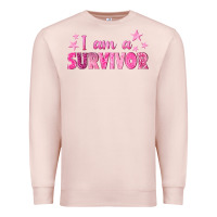 Pale Pink I Am a Survivor Breast Cancer Premium Sweatshirt - texasbilliewilder