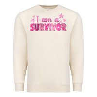 Sandshell I Am a Survivor Breast Cancer Premium Sweatshirt - texasbilliewilder