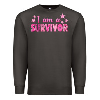 Smoke I Am a Survivor Breast Cancer Premium Sweatshirt - texasbilliewilder