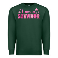 Sports Green I Am a Survivor Breast Cancer Premium Sweatshirt - texasbilliewilder