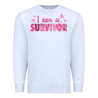 White I Am a Survivor Breast Cancer Premium Sweatshirt - texasbilliewilder