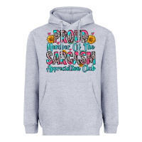 Heather Grey proud member of the sarcasm appreciation club Heavyweight Hoodie - Zillion Design Studio