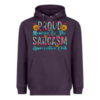 Plum proud member of the sarcasm appreciation club Heavyweight Hoodie - Zillion Design Studio